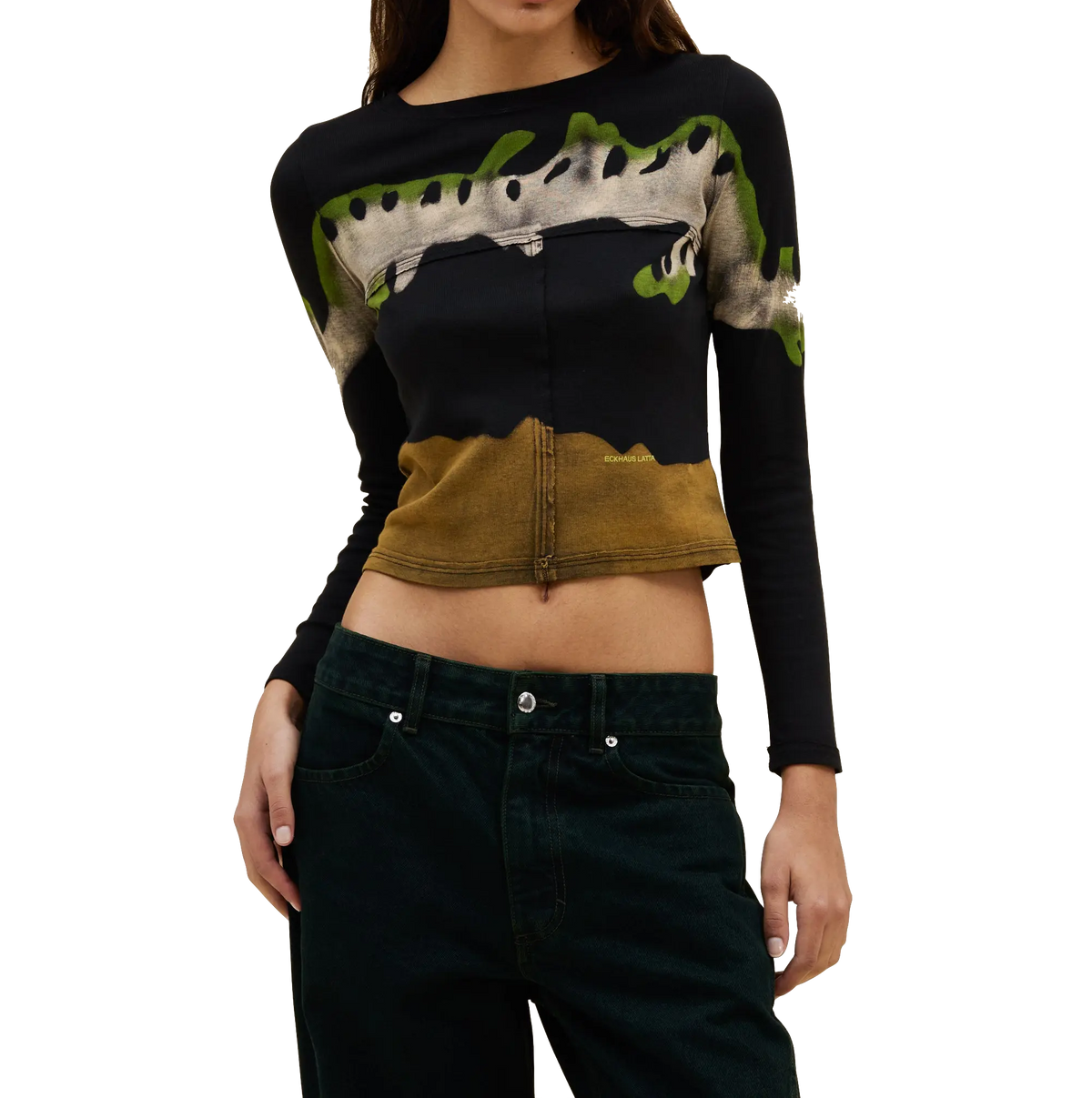 Eckhaus Latta Lapped Baby Crewneck KELP / S 9100-EL-PS26-K