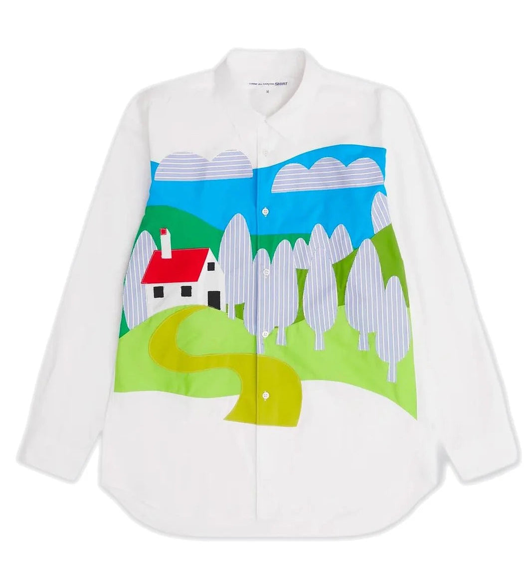 COMME des GARÇONS SHIRT Landscape Button Up white/mix / XL FP-B048-051-XL
