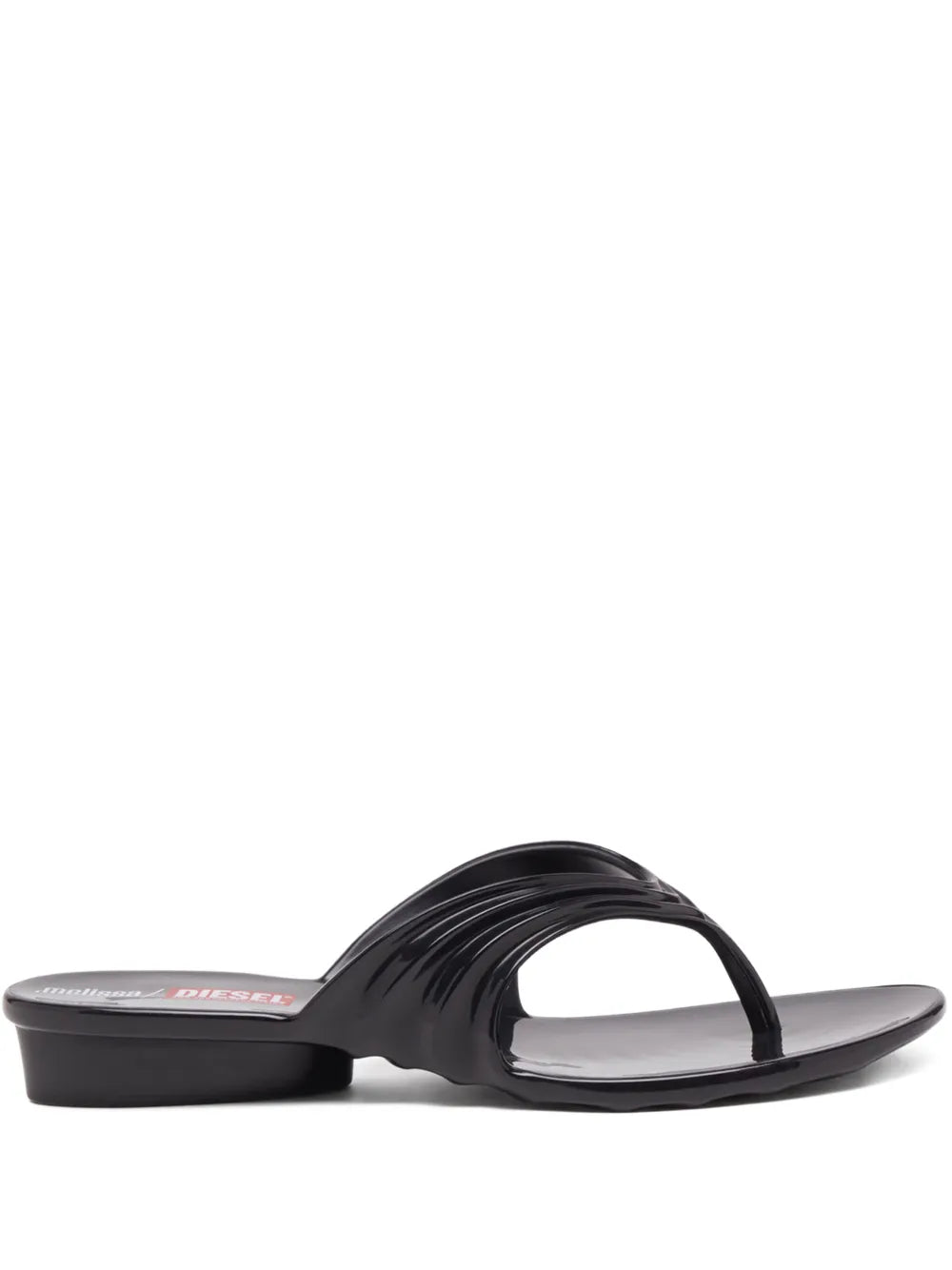 Melissa + Diesel Black Quantum Flip Flop