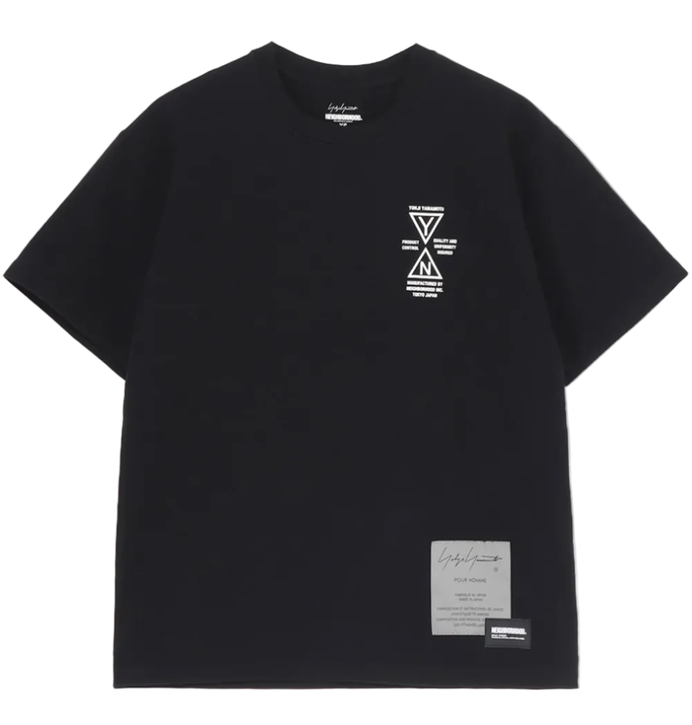 Yohji Yamamoto Yohji Yamamoto x Neighborhood Short Sleeve T-Shirt BLACK / 2 HK-T96-996-2
