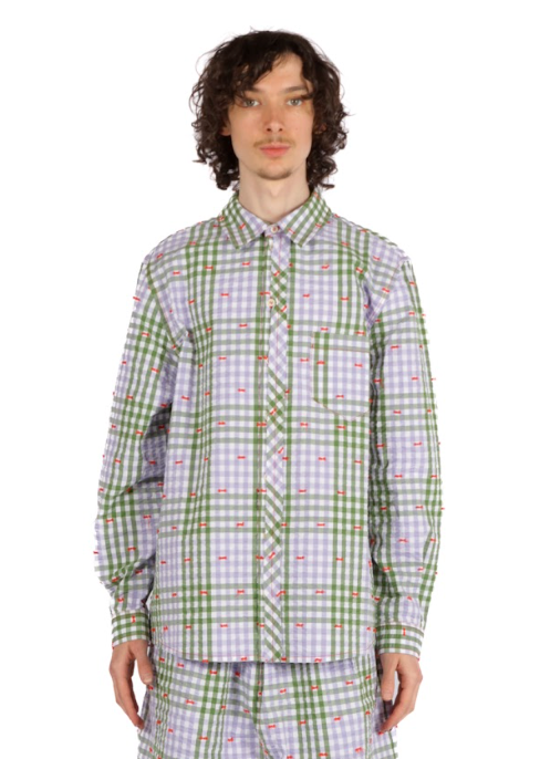Henrik Vibskov New Blou Shirt - Checks Fillé CHECKS FILLÉ / M SS26STUD-M214