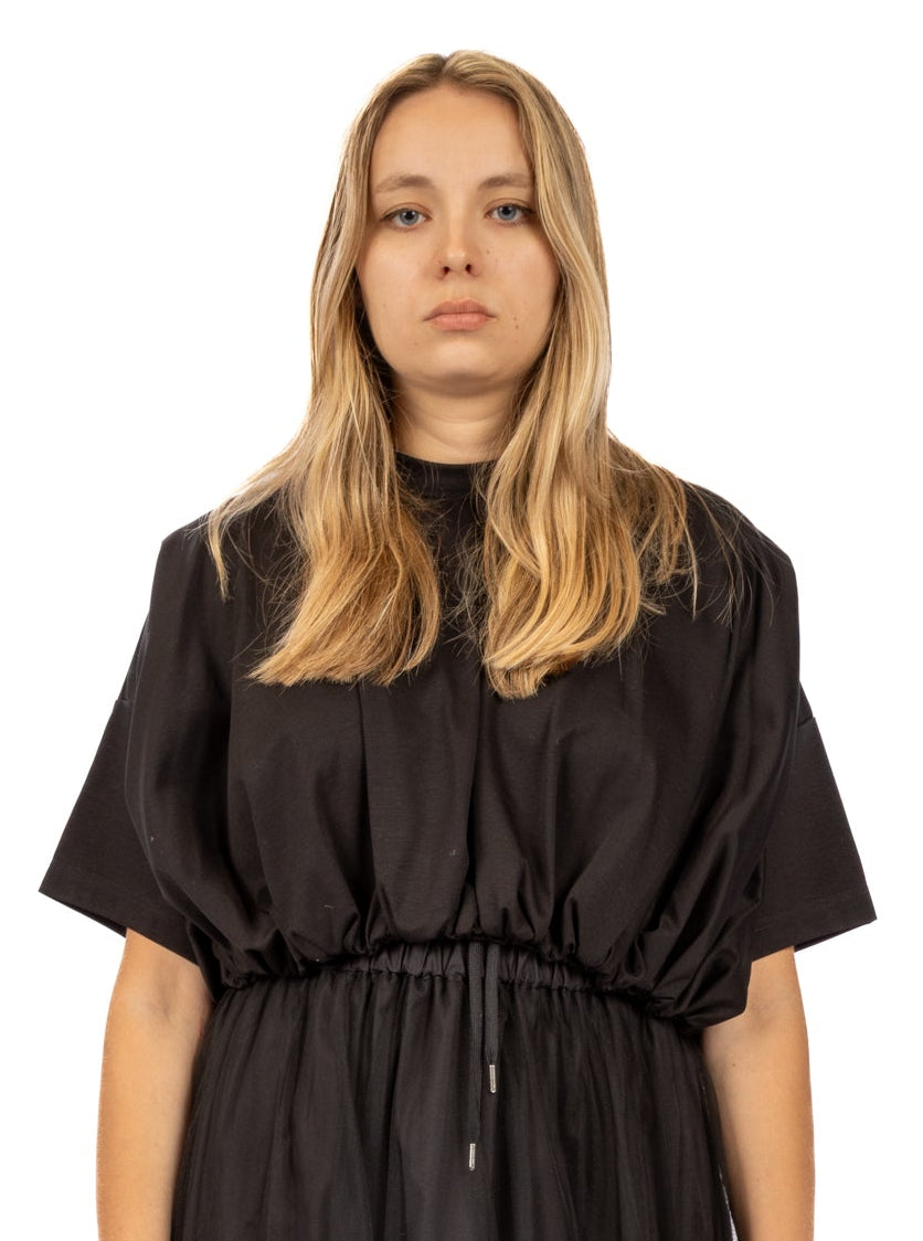 Noir Kei Ninomiya Scrunched Crop Top BLACK / L 3Q-T019-S26-1-4
