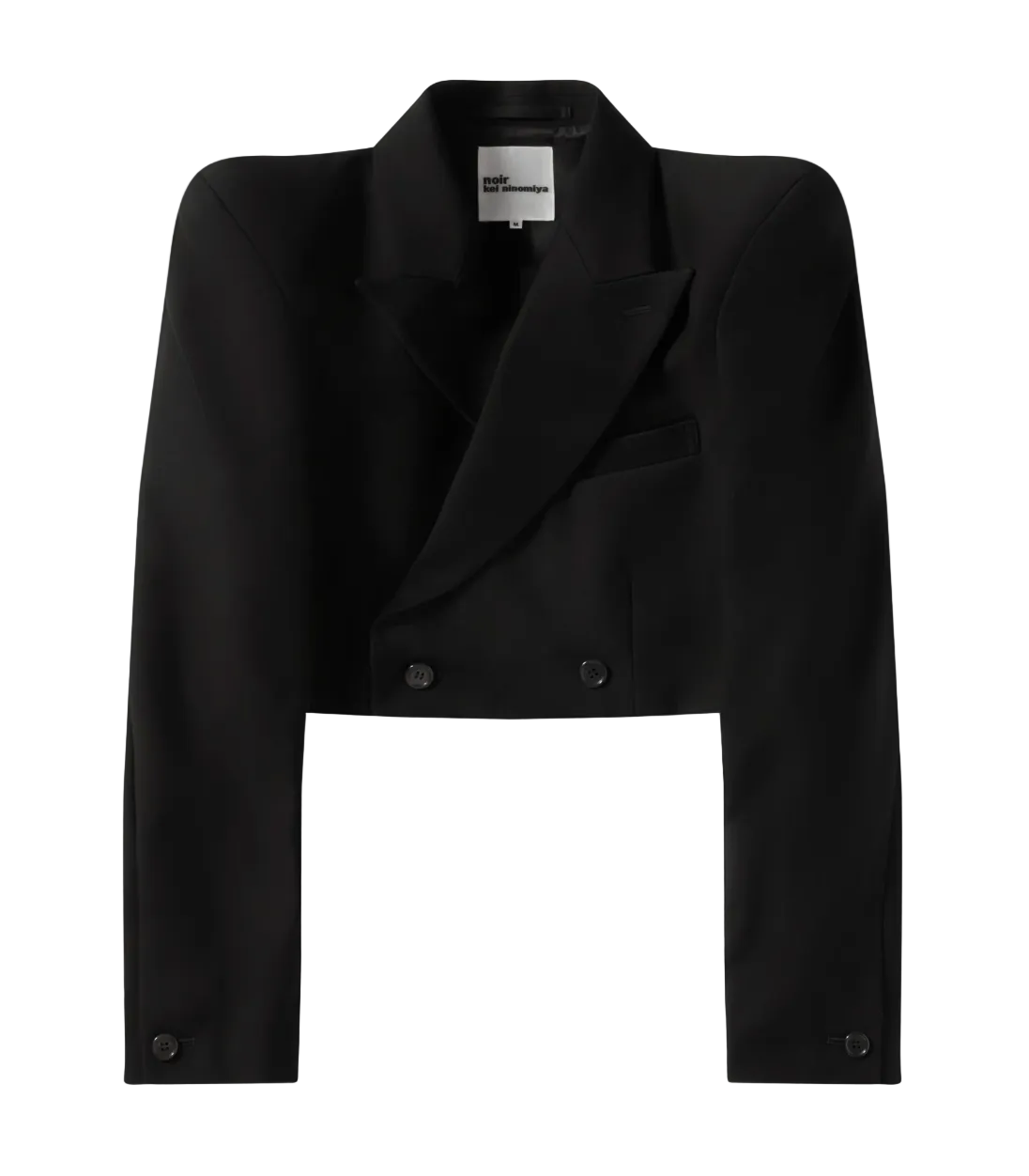 Noir Kei Ninomiya Cropped Shoulder Pad Jacket BLACK / S 3R-J007-051-1-2