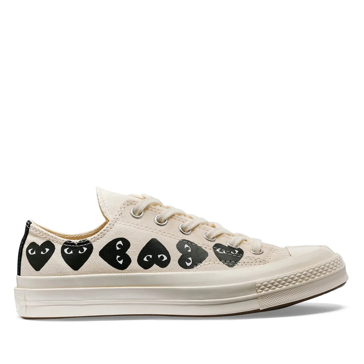 CdG PLAY Converse Multi Heart White Low Top Sneakers Shoes COMME DES GARÇONS PLAY CONVERSE White US3