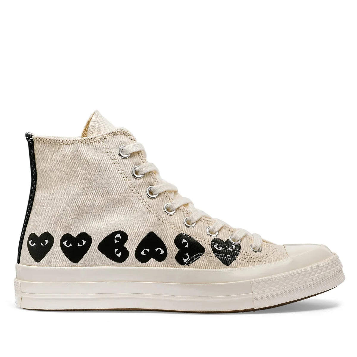 CdG PLAY Converse Multi Heart White High Top Sneakers Shoes COMME DES GARÇONS PLAY CONVERSE White US3