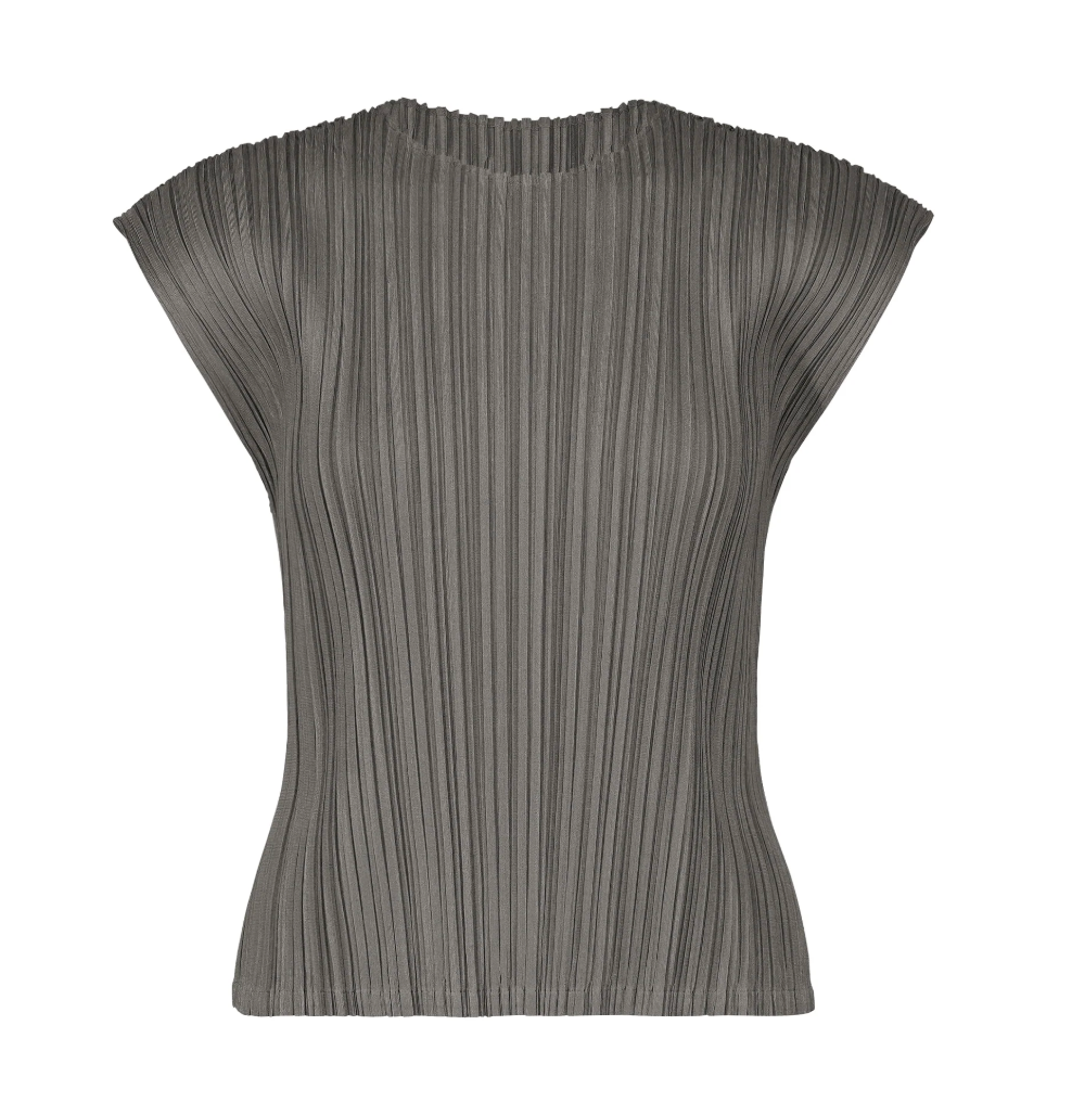 PLEATS PLEASE ISSEY MIYAKE Mellow Pleats Top Charcoal / OS PP68JK281