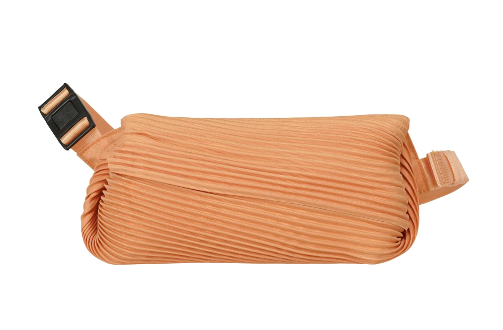 PLEATS PLEASE ISSEY MIYAKE Bias Pleats Waist Bag PALE ORANGE No.30 / ONE SIZE PP69AG511