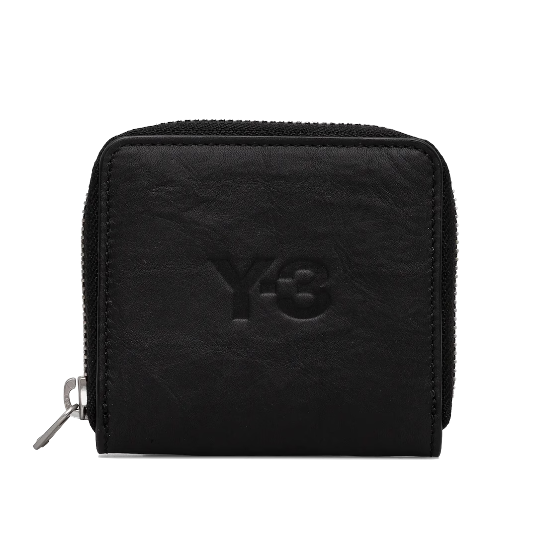 Black Leather Zip Wallet