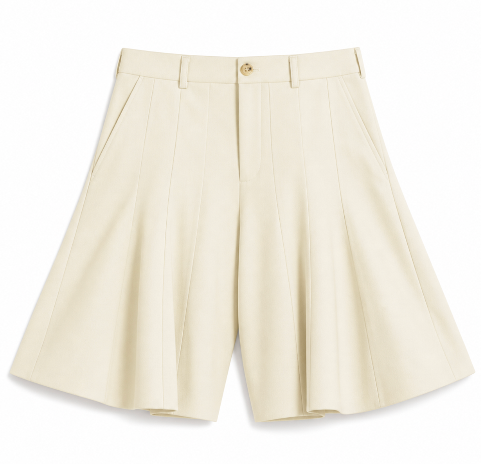 COMME des GARÇONS Homme Plus Men's Ivory Suit Shorts NATURAL / M PQ-P019-S26-2-3