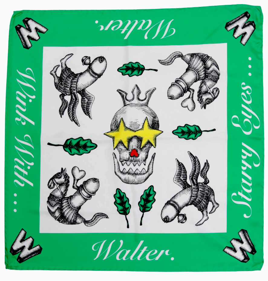 Walter Van Beirendonck Crown Bandana Green WVB-9011-GREEN-SS26-2