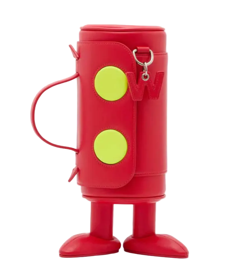 Walter Van Beirendonck My Cilinder Friend Bag Red WVB-9009-FLAME-SS26-1