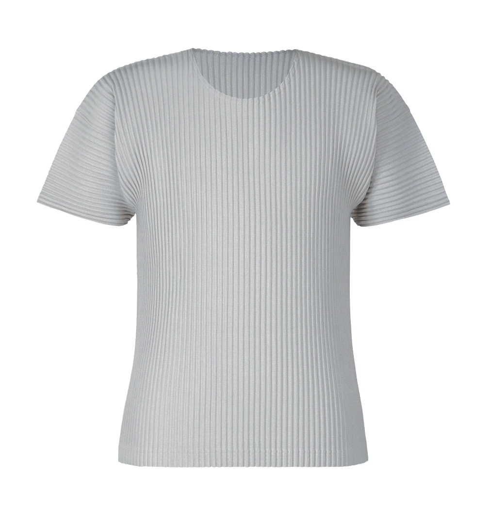 HOMME PLISSÉ ISSEY MIYAKE Homme Plissé Basics T-Shirt LIGHT GRAY No. 11 / 2 HP68JK520-2