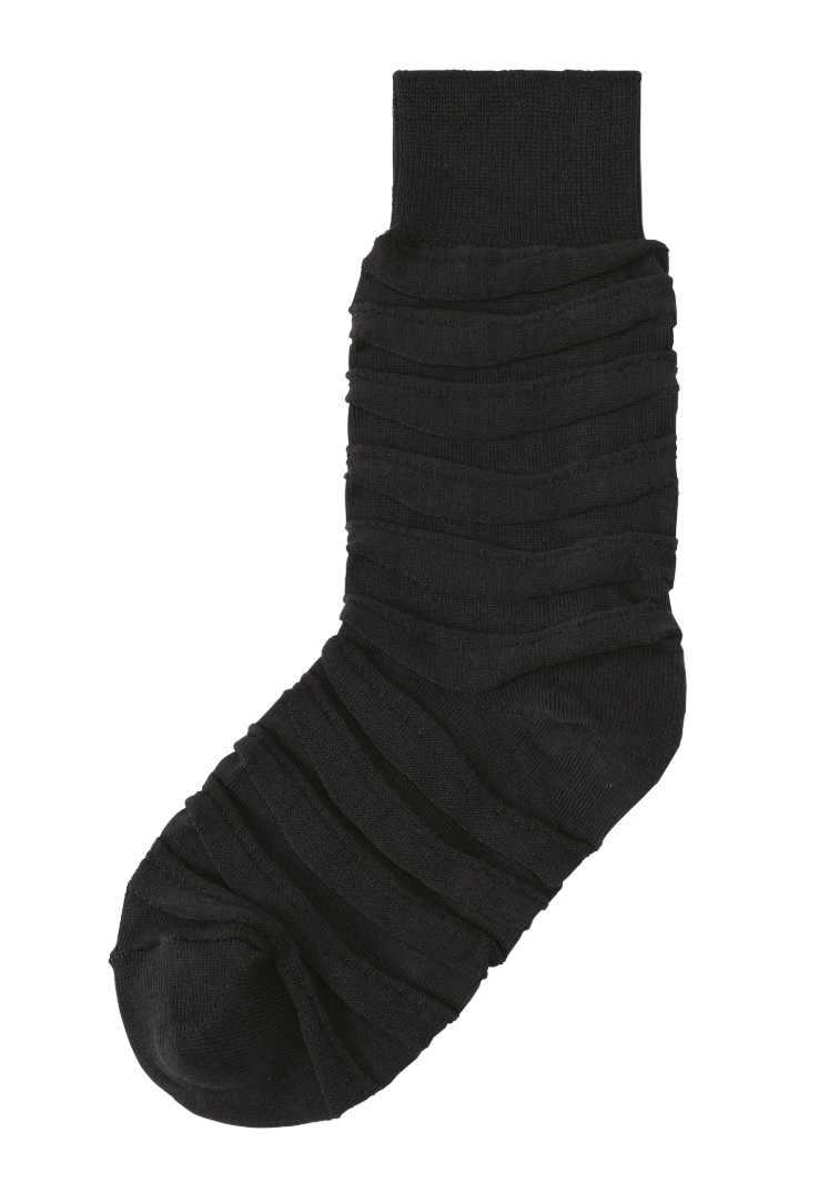 ISSEY MIYAKE Formal Wave Socks BLACK No.15 / ONE SIZE LA68AI485-15
