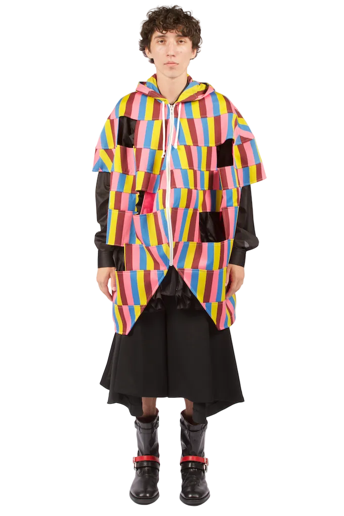COMME des GARÇONS Homme Plus Caged Hooded Jacket MULTI / M PQ-A011-S26-1-3