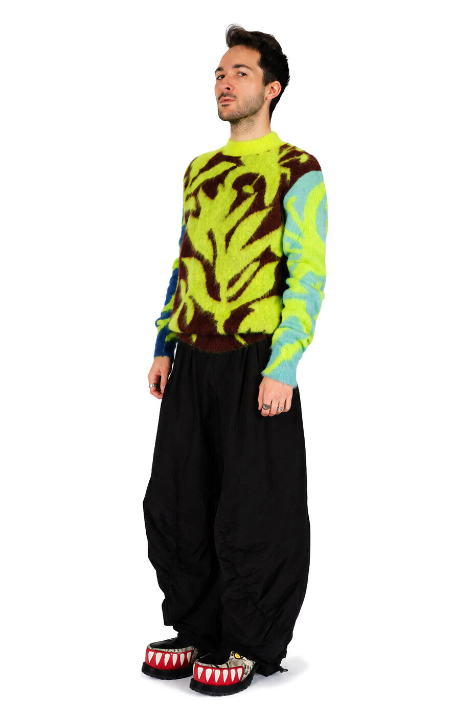 Walter Van Beirendonck Flower Shadow Knit M WVB-5003-YEL-AW26-M