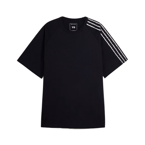 Y-3 Raw Edge 3 Stripes Short Sleeve Tee BLACK / L KQ9793