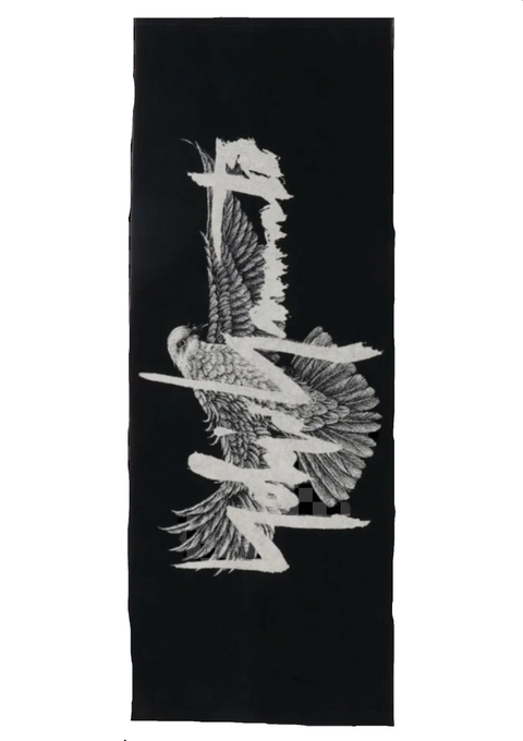 Yohji Yamamoto Bird Bath Towel BLACK / 2 HA-L89-065-BLK-X-WHT-2
