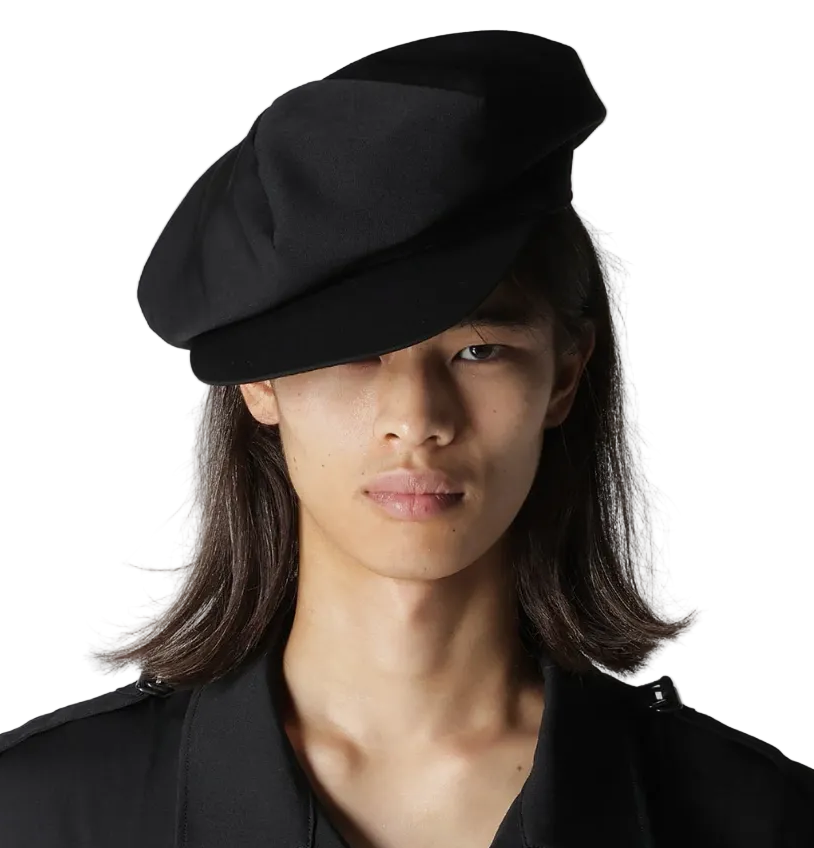 Yohji Yamamoto Gabardine Darts Casquette BLACK / 3 HK-H05-100-3