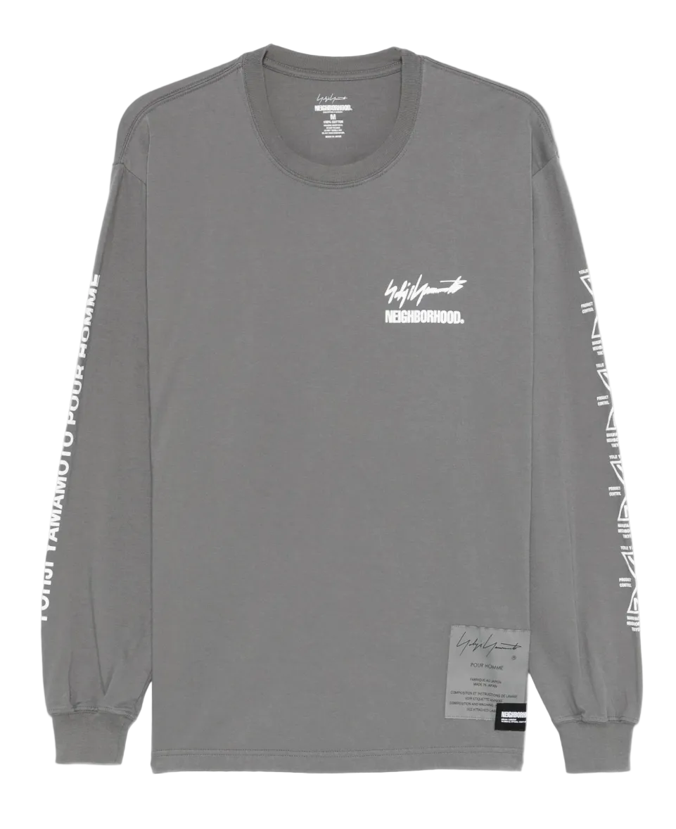 Yohji Yamamoto Yohji Yamamoto x Neighborhood Long Sleeve Tee GREY / 2 HK-T98-998-2