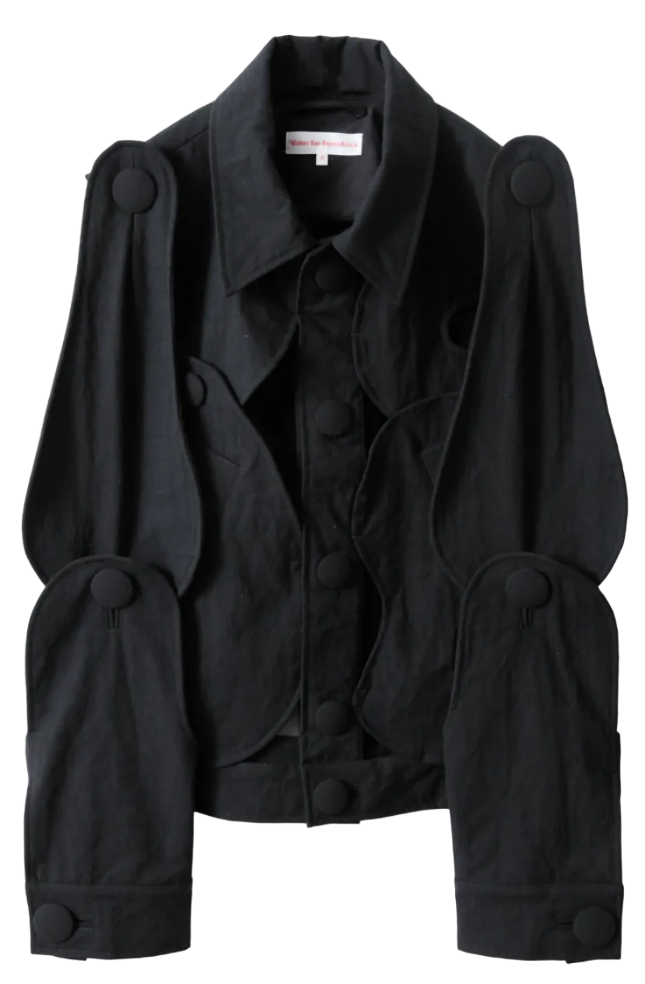 Walter Van Beirendonck Arp Art Ruffle Shirt M WVB-6009A-BLACK-SS26-1
