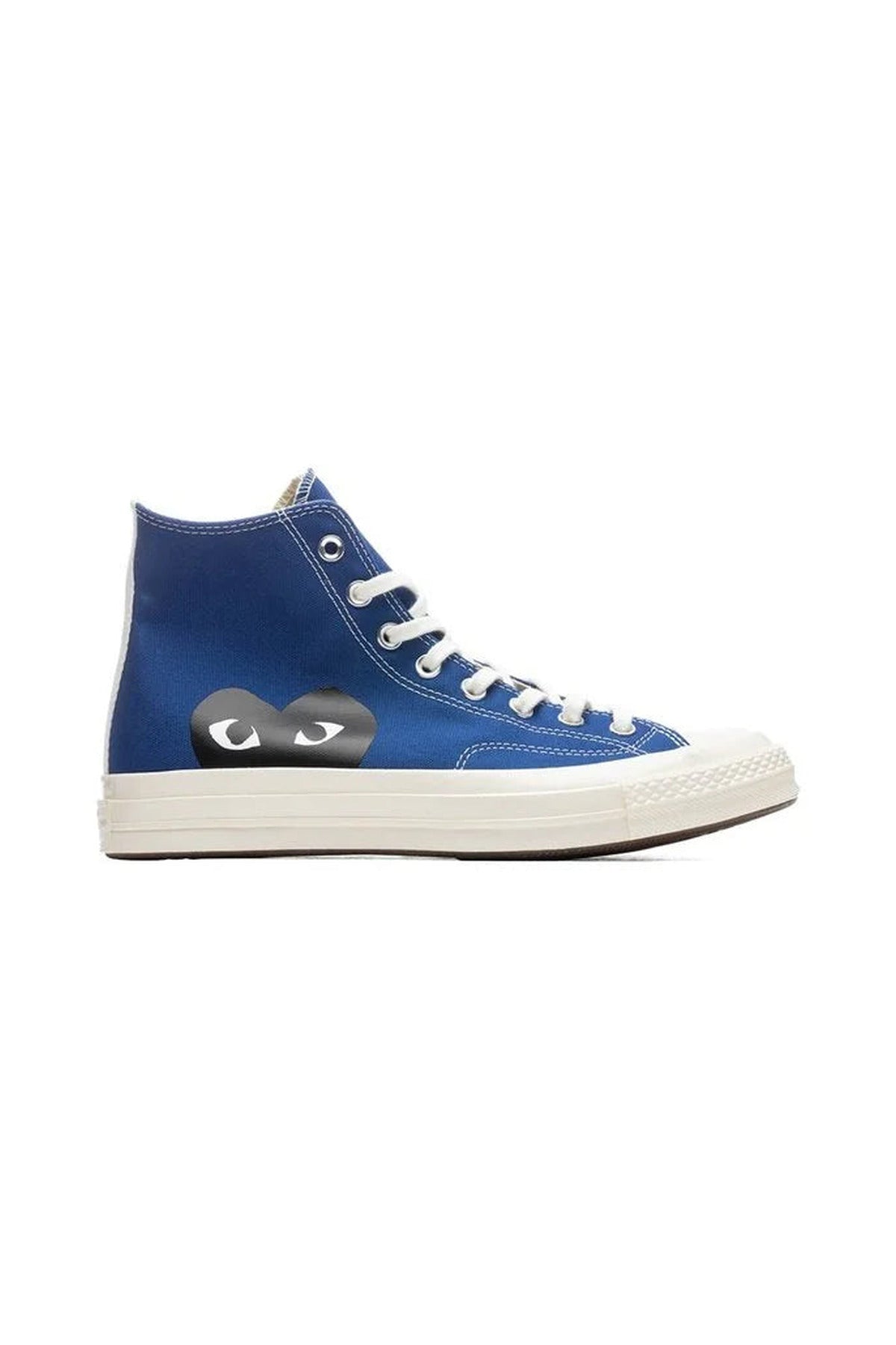 COMME DES GARÇONS PLAY CONVERSE Blue CDG Play x Converse Black Heart High Top Sneakers Blue / M3UK/W5UK P1K122-BL-M3UK/W5UK