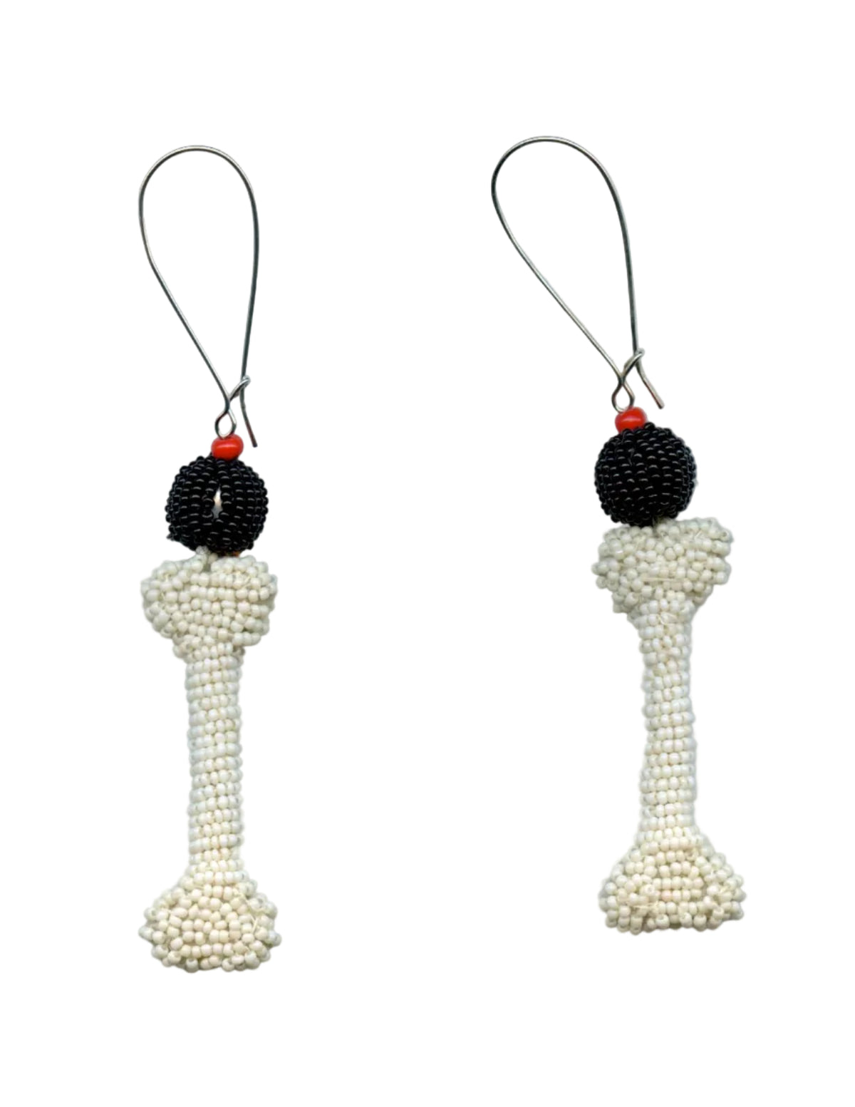 Walter Van Beirendonck Bones Earrings WVB-9027-WHITE-SS26-1