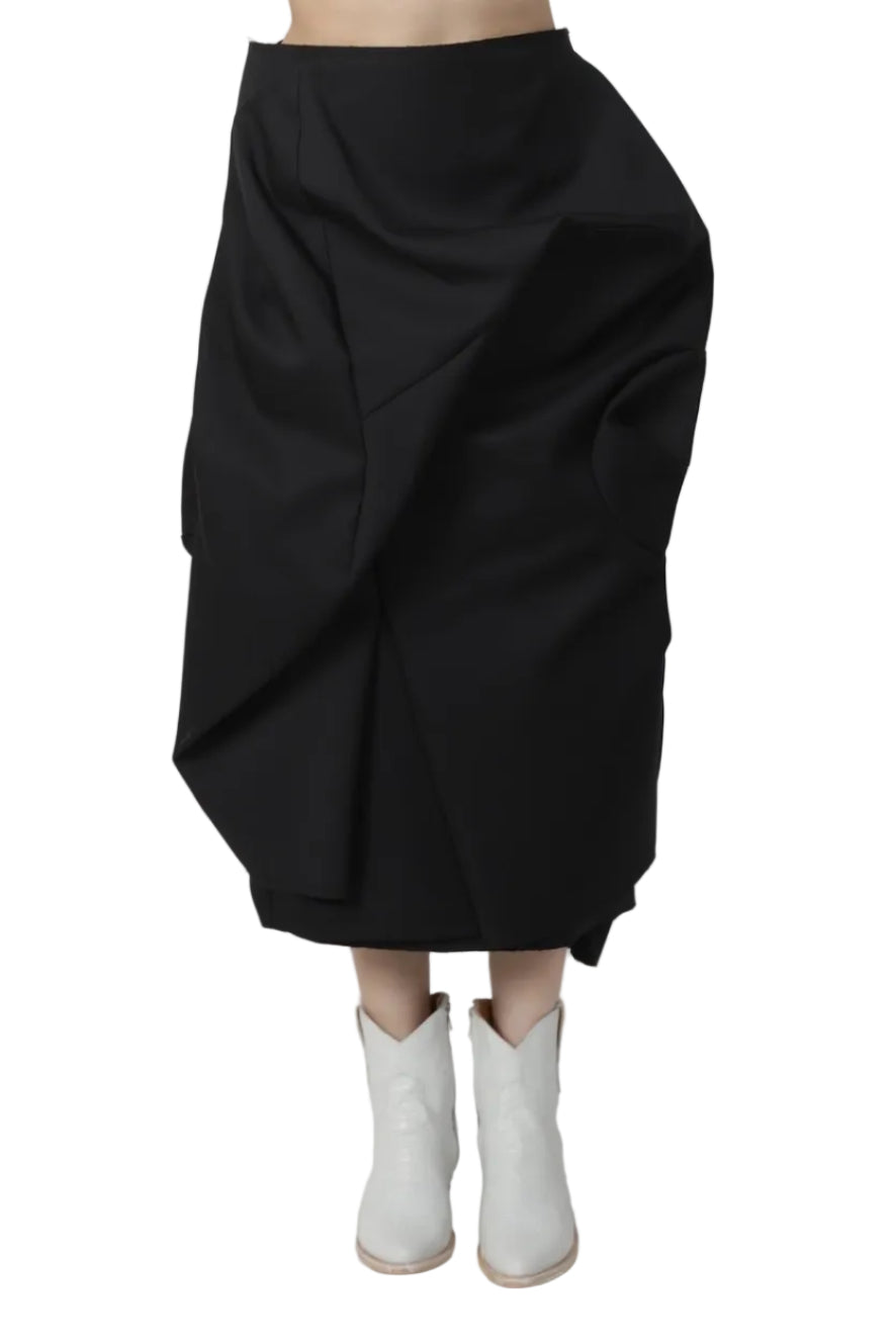 COMME des GARÇONS Asymmetrical Wrap Skirt BLACK / S GQ-S014-S26-1-2