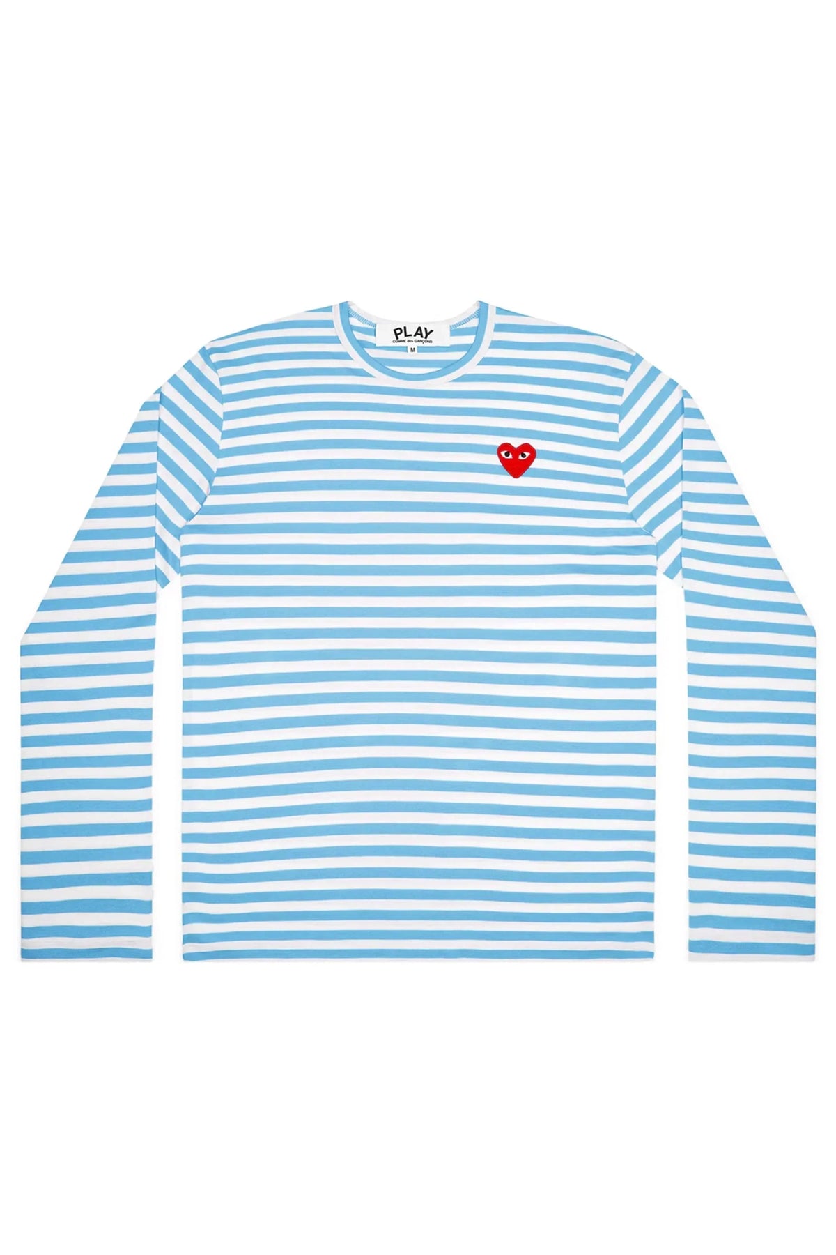 Women's Striped T-Shirt Shirts COMME des GARÇONS PLAY Pastelle Blue XS