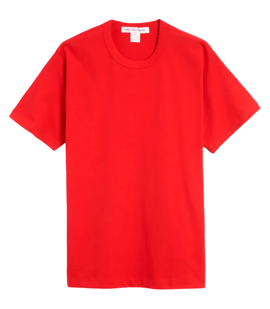 COMME des GARÇONS SHIRT Mens Cotton T-Shirt RED / S FQ-T002-S-S26-1