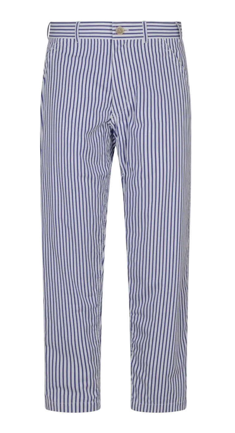 COMME des GARÇONS SHIRT Striped Woven Pants WHITE/BLUE STRIPE / M FQ-P505-S26-M