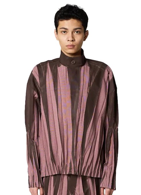 ISSEY MIYAKE Edge Jacket DARK BROWN No.45 / 2 LA66FC216