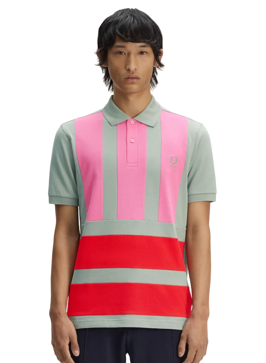 COMME des GARÇONS SHIRT Fred Perry Knit Polo KHAKI X MIX / S FQ-T502-S26-2