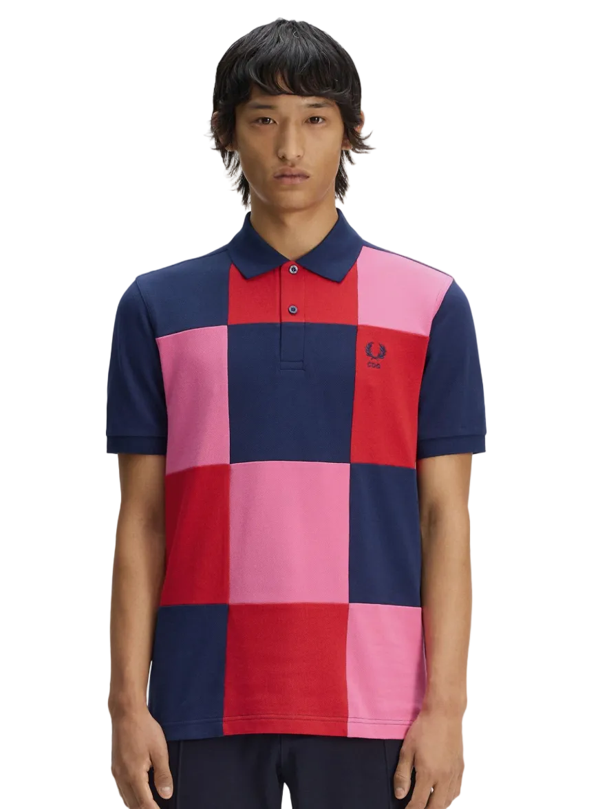 COMME des GARÇONS SHIRT Fred Perry Knit Polo NAVY X MIX / S FQ-T501-S26-1