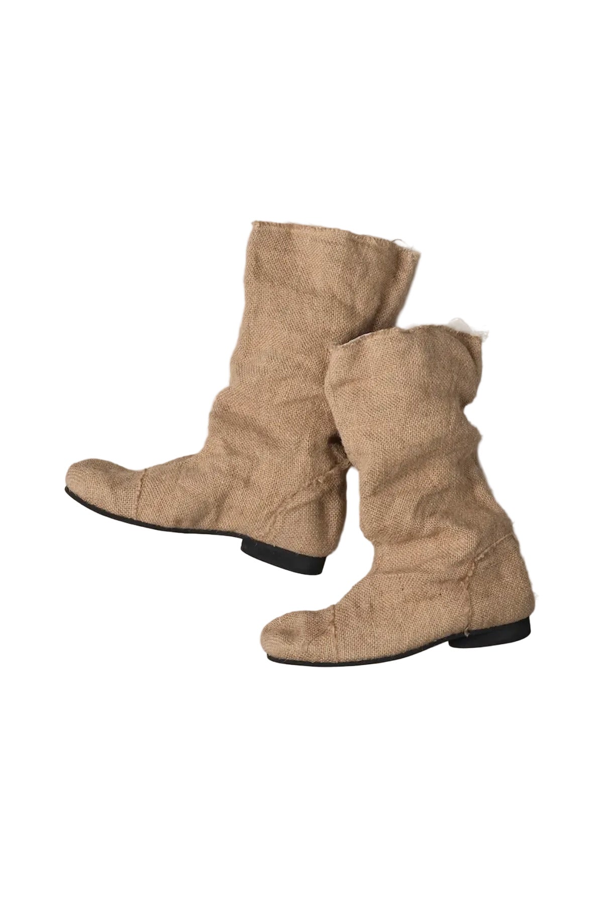 COMME des GARÇONS Ladies Burlap Boots ECRU - ECRU / 6 GQ-K102-S26