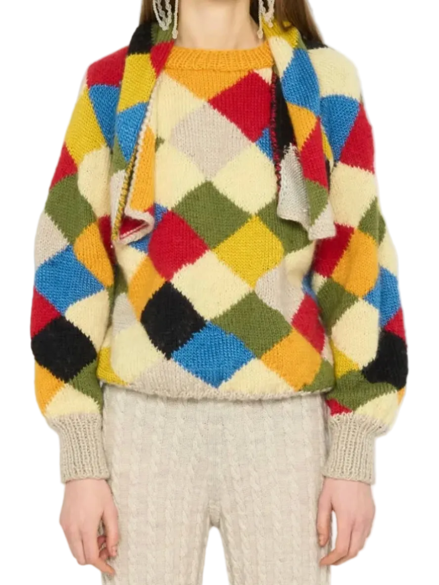 Anntian Handknit Sweater Scarf MULTI / ONE SIZE handknitsweaterscarf200