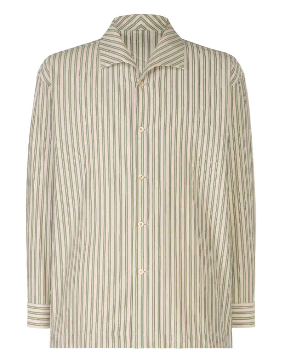 PLEATS PLEASE ISSEY MIYAKE Stripe Jersey Top GREEN No. 62 / 2 HP66JJ315