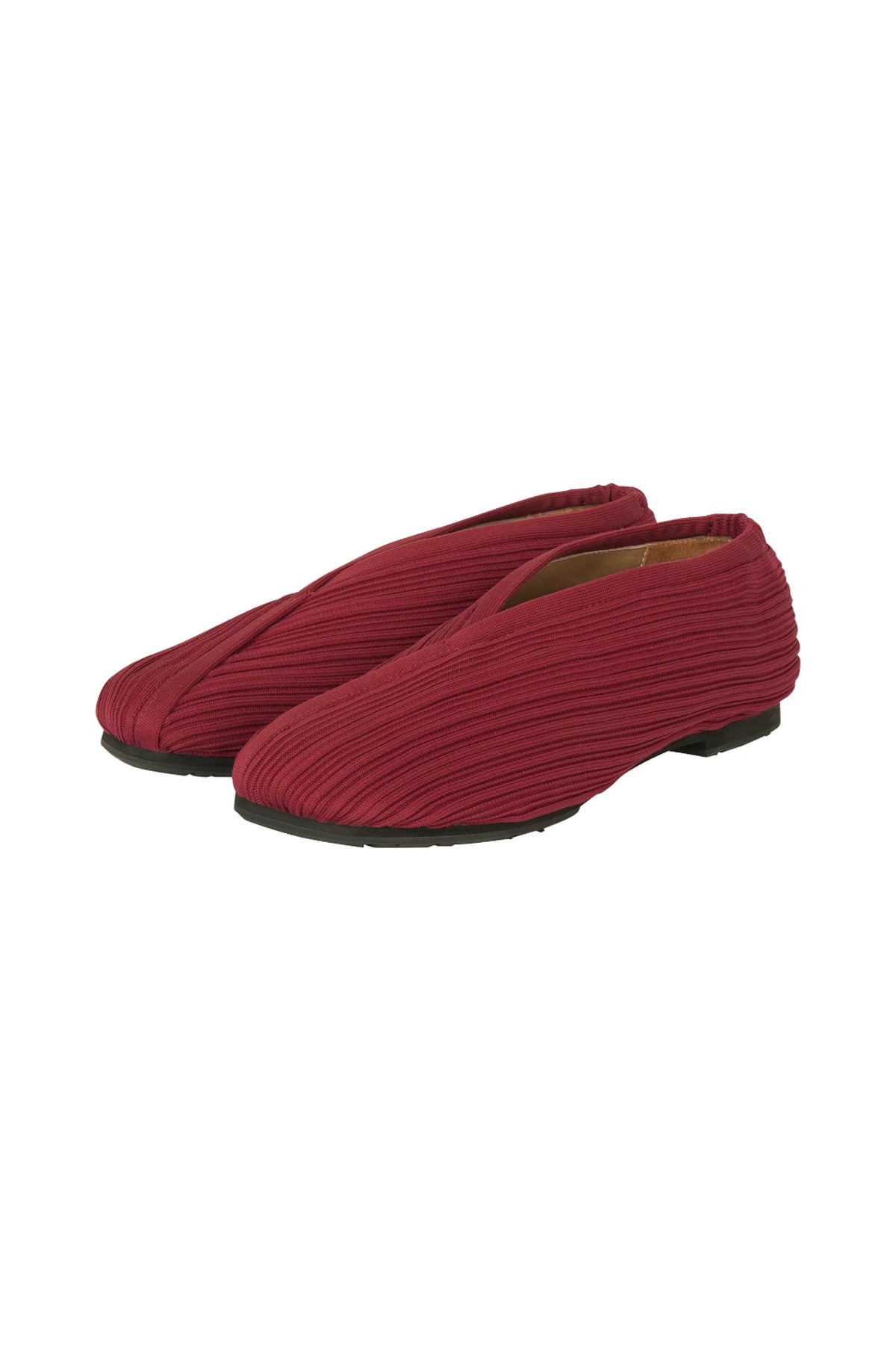 PLEATS PLEASE ISSEY MIYAKE Knit Ballet Shoes DARK RED no.25 / 7.5 PP69AJ775