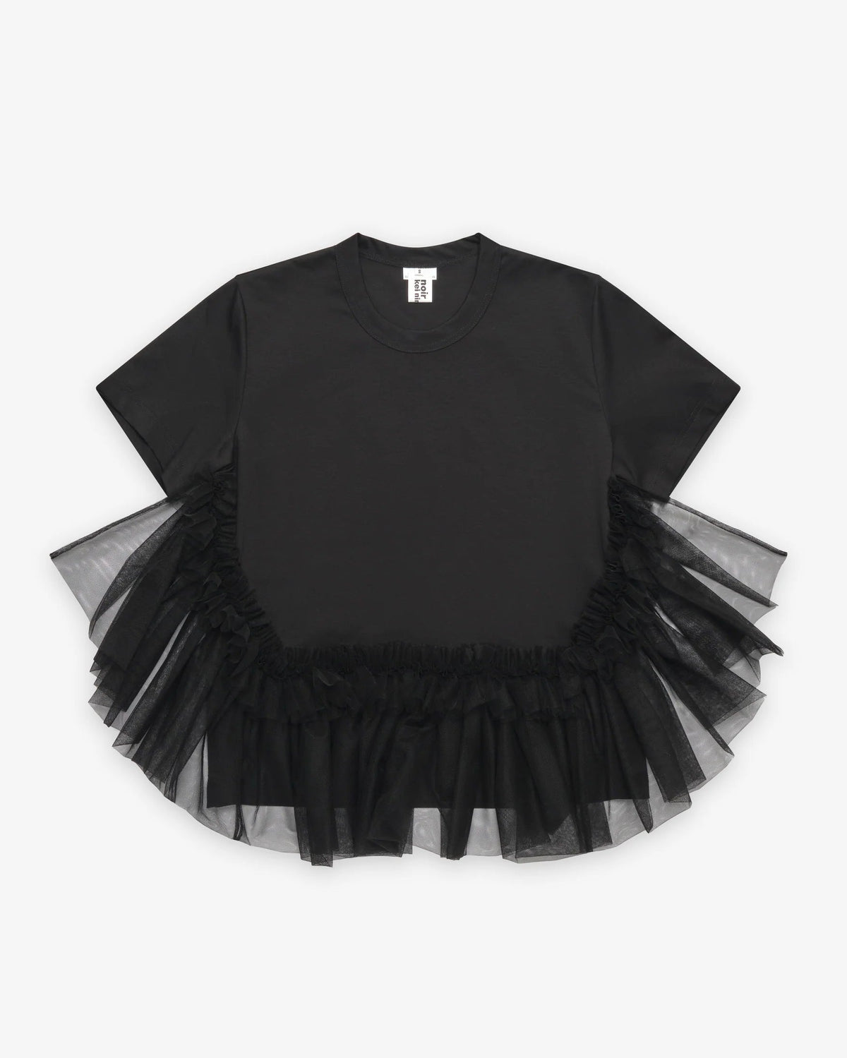 Noir Kei Ninomiya Ladies Tulle T-Shirt BLACK / S 3Q-T004-S26-1-2