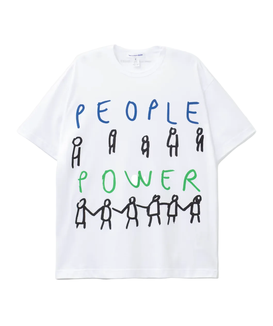 COMME des GARÇONS SHIRT People Power Oversized T-Shirt WHITE / M FQ-T037-S26-M