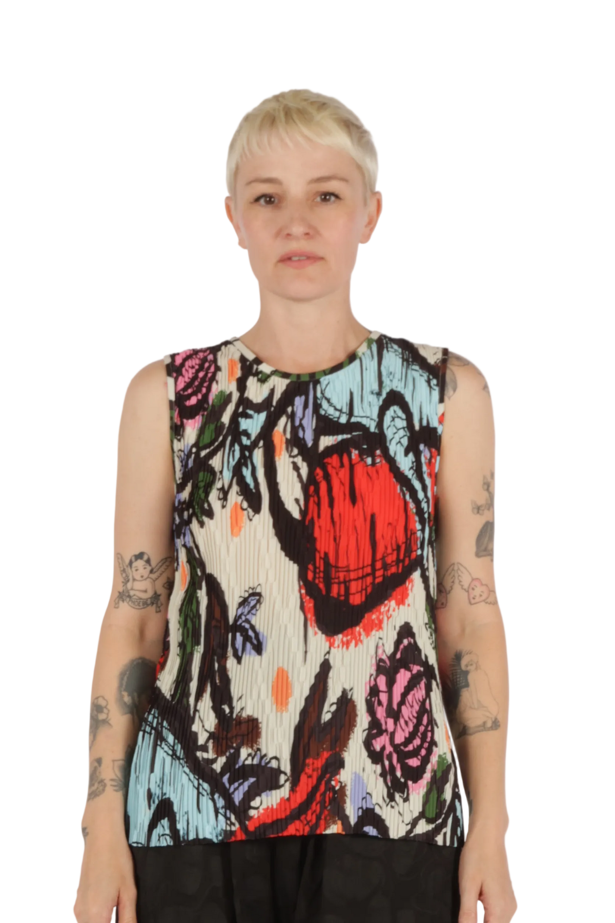 Henrik Vibskov Sleeveless Plissé Top CARROTS / S SS26STUD-F229