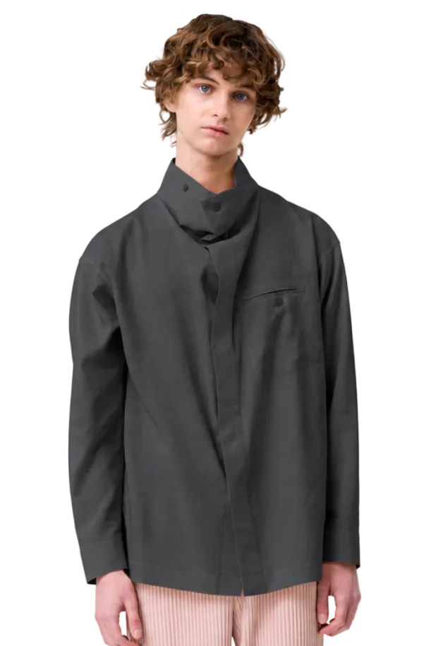 HOMME PLISSÉ ISSEY MIYAKE Pl Ramie Shirt CHARCOAL No. 14 / 2 HP66FJ321