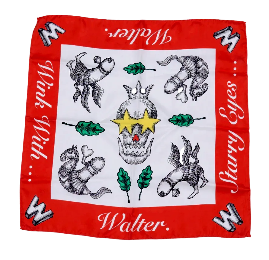 Walter Van Beirendonck Crown Bandana Red WVB-9011-RED-SS26-2