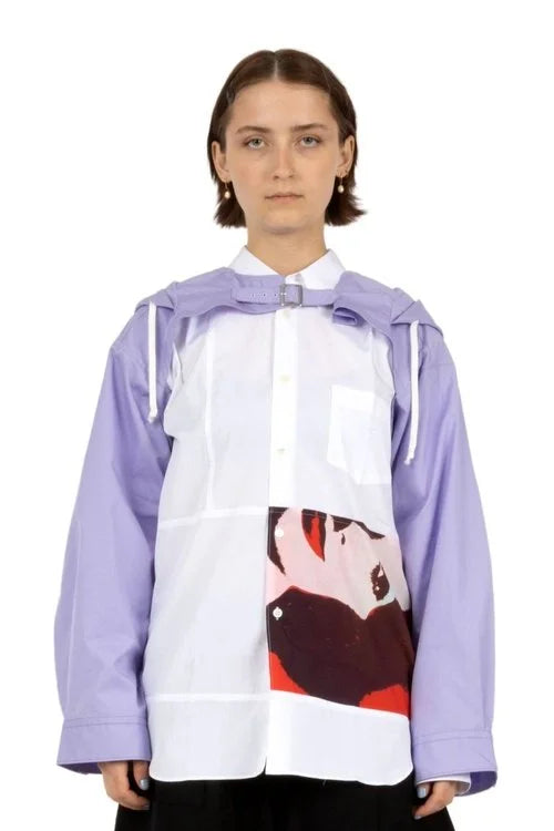 Hooded Cropped Vest Outerwear COMME des GARÇONS SHIRT PURPLE M