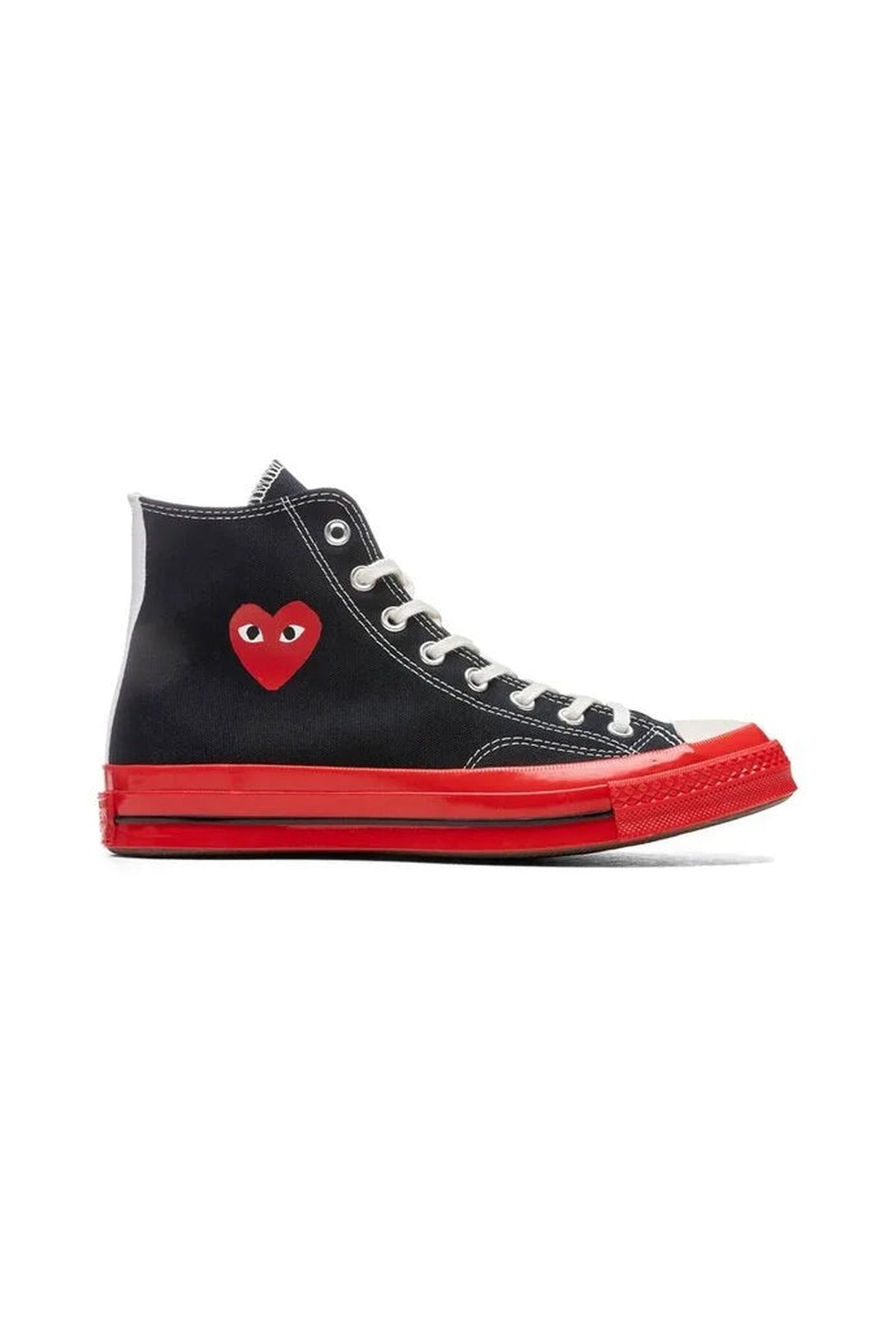 COMME DES GARÇONS PLAY CONVERSE Black CDG Play x Converse Red Sole High Top Sneakers Black / M3UK/W5UK P1K124-BLACK-M3UK/W5UK