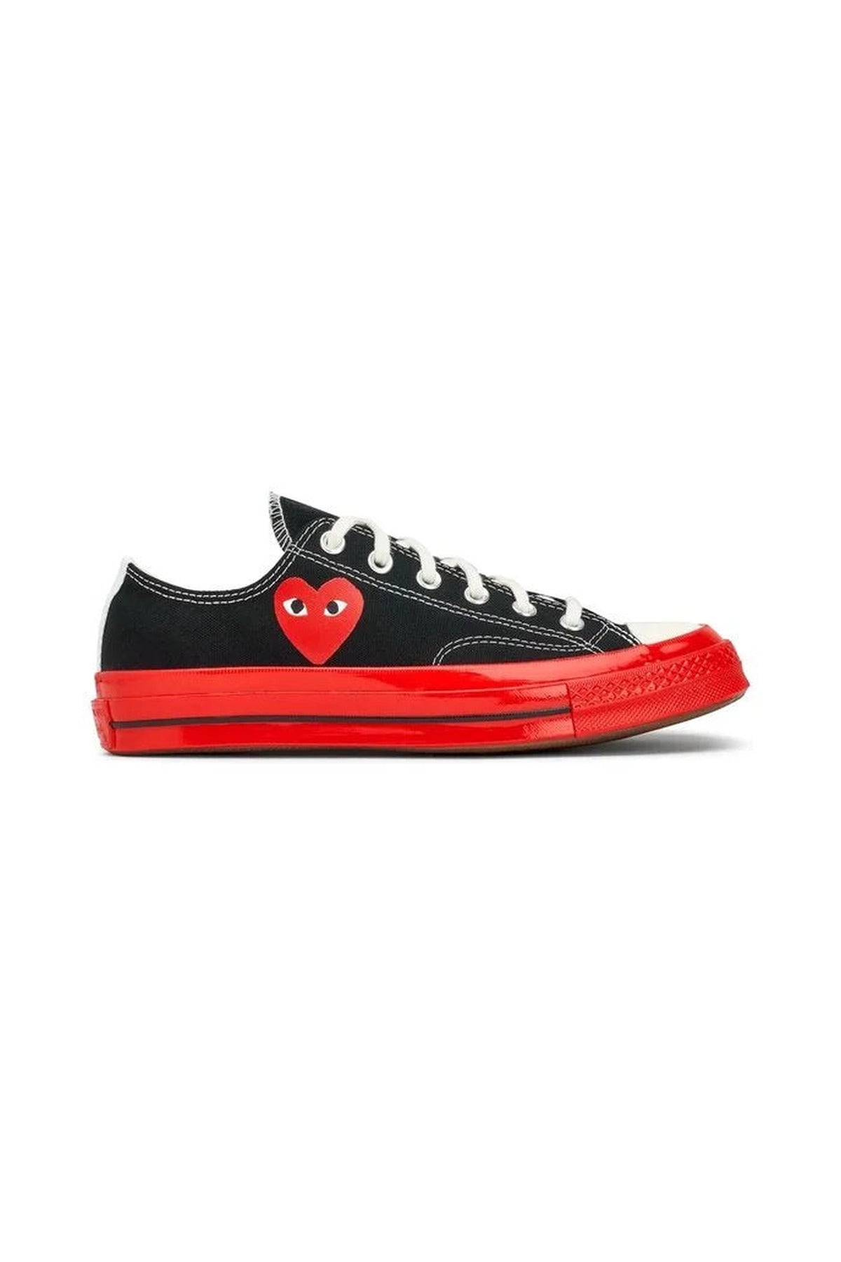 COMME DES GARÇONS PLAY CONVERSE Black CDG Play x Converse Red Sole Low Top Sneakers Black / M3UK/W5UK P1K123-BLACK-M3UK/W5UK